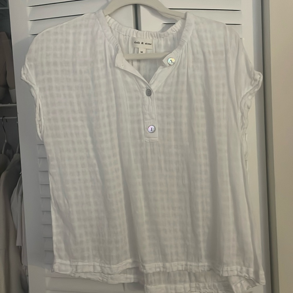 Anthropologie, Cloth and Stone White TShirt